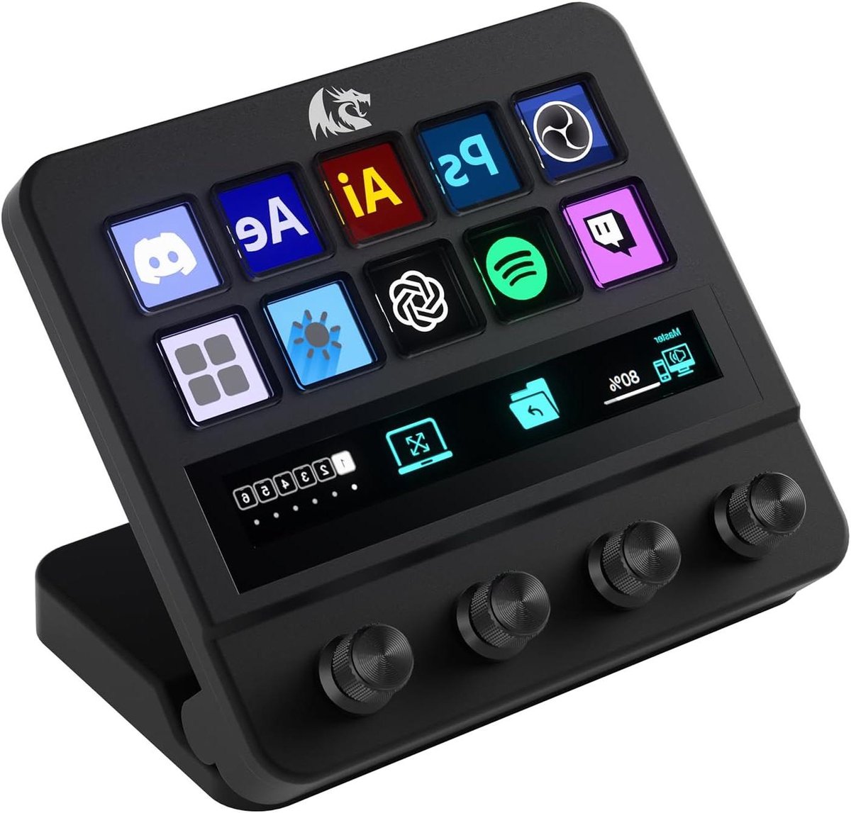 Stream Controller Deck - Macro Pad Stream Station - Content Creatie - Aanpasbare LCD-knoppen
