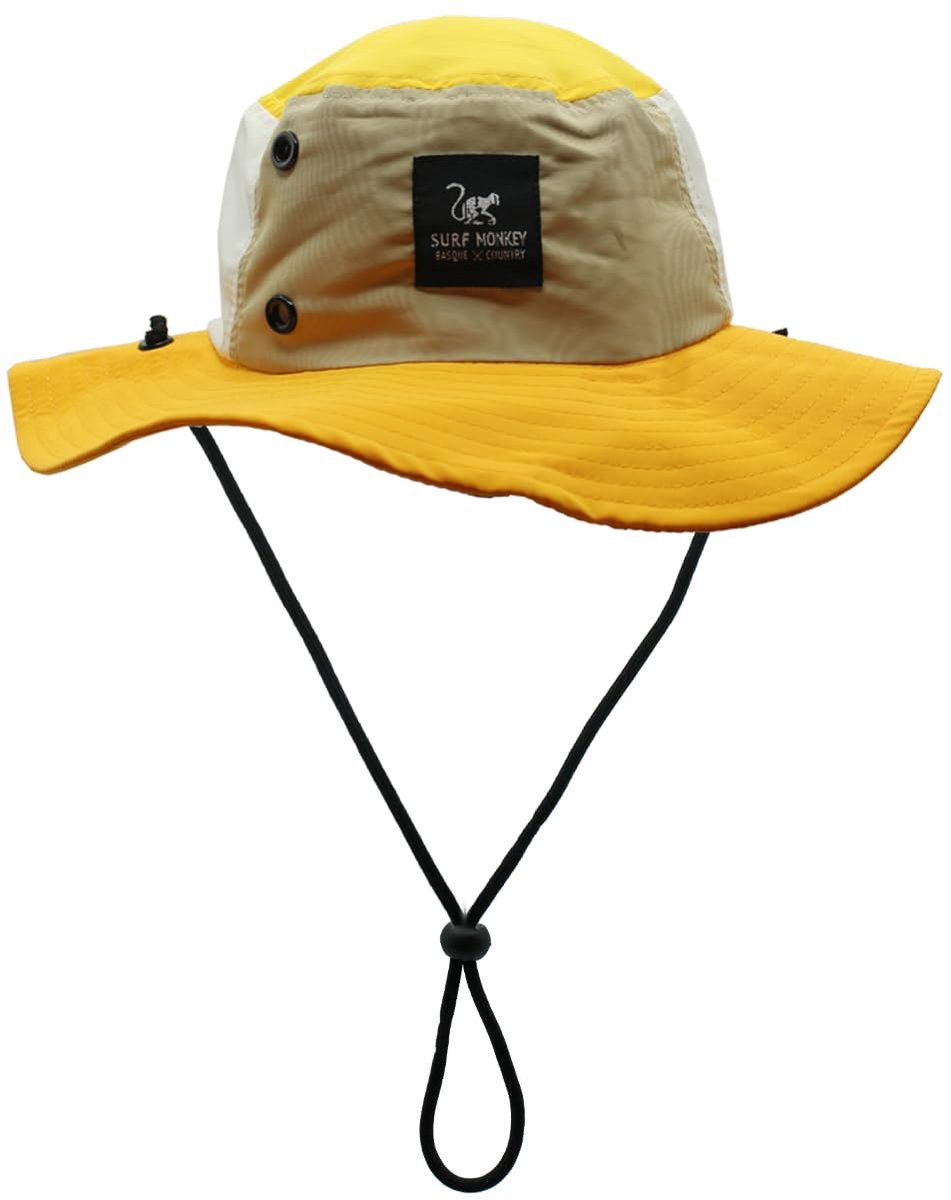 Boonie Waterdichte hoed met koord dames / heren - One size (Geel )