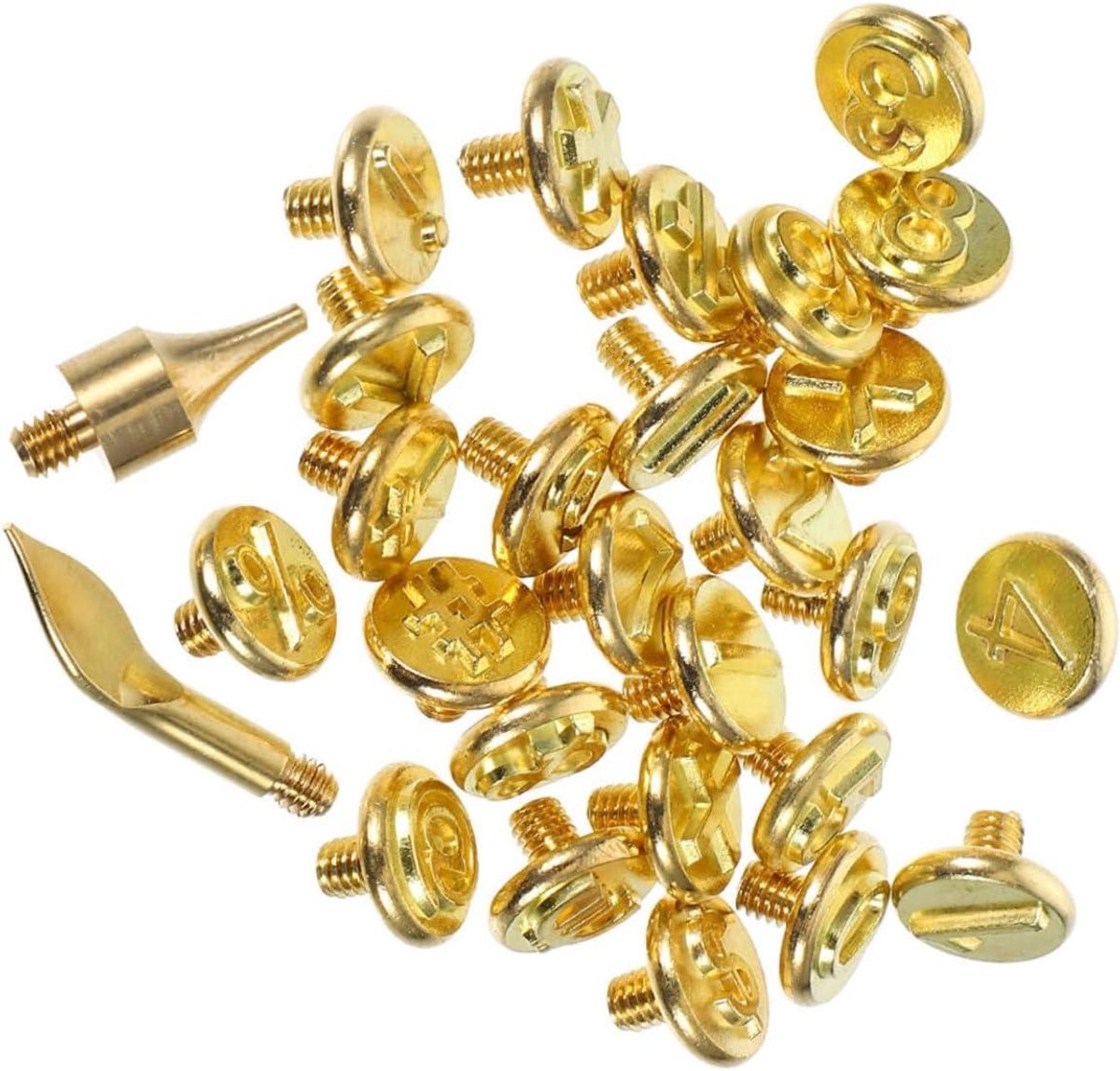 Houtbrander Letters - Brandstempels Pyrografie - Ambachtelijke Projecten - Messing Tips - 2.50X0.80X0.30CM - Gouden