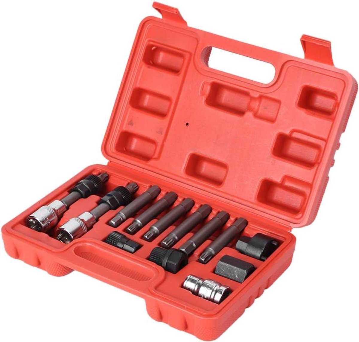 Dynamo Verwijderingsset - Poelie Gereedschap - Motor Reparatie - 13-delige Set - 24 cm Pakket - Zilverkleurig