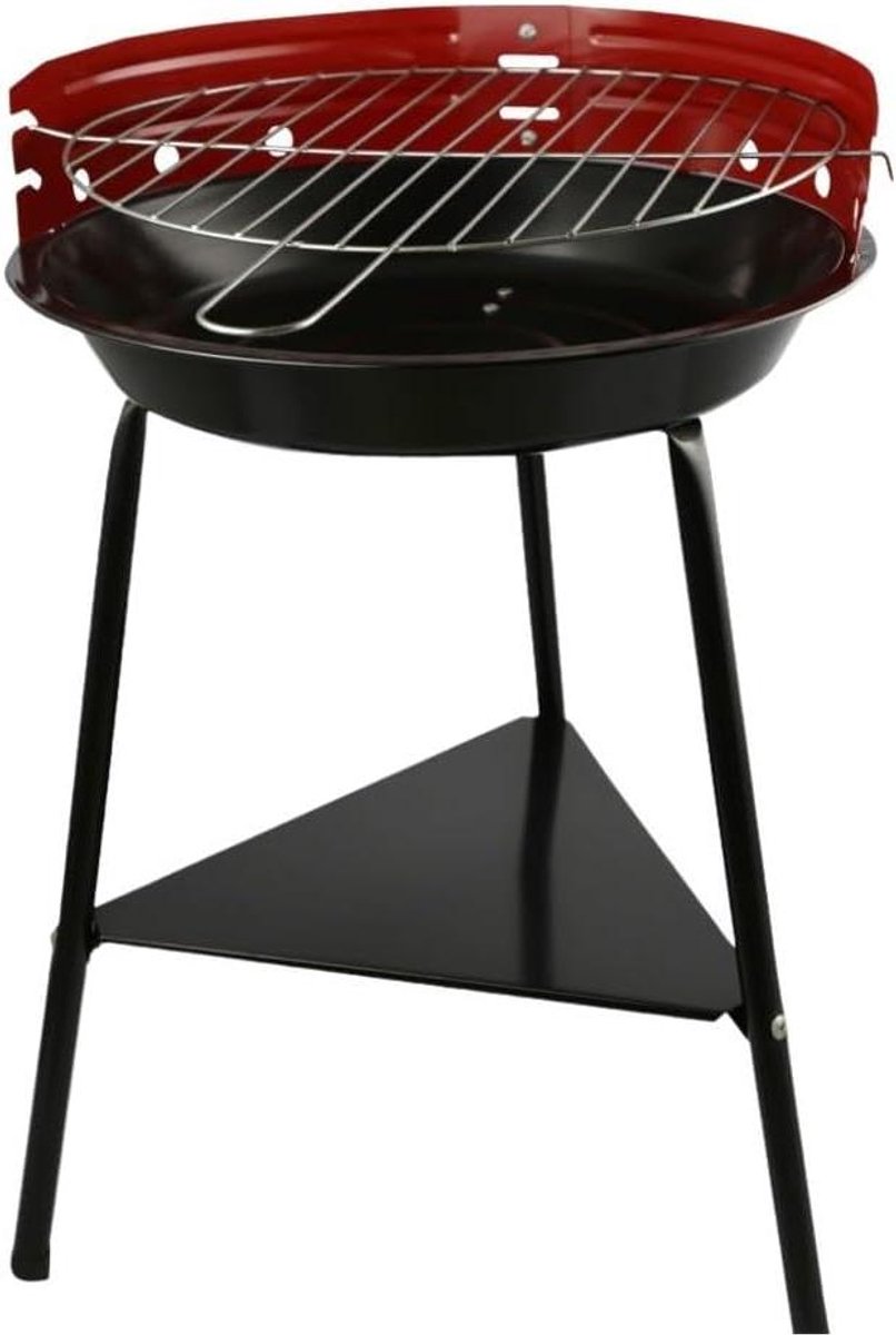 Houtskoolbarbecue - Buiten Grill - Buiten Koken - Windbestendige Structuur - 35 cm - Zwart