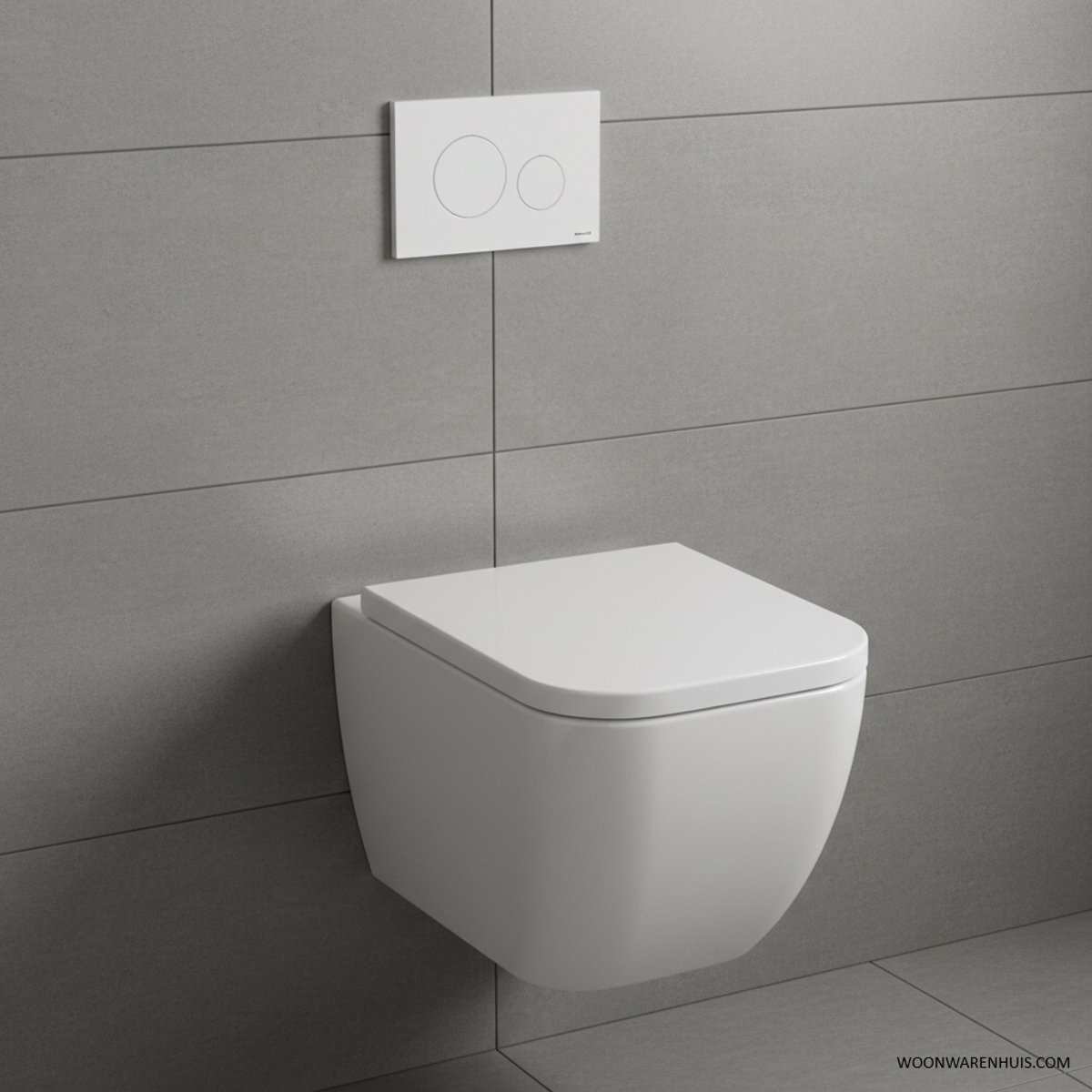 One pack Inbouwreservoir Geberit Duofix UP-320 met Sigma reservoir, drukplaat wit en wandcloset Sky