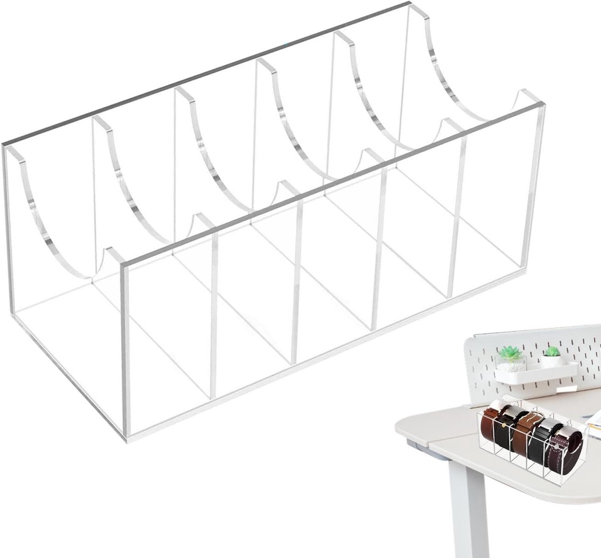 Riem Organizer - Opbergrek Vakken - Garderobe Ordenen - Stapelbaar Acryl - Medium 5 Grid