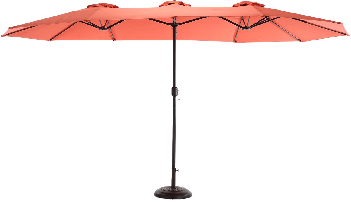 Oranje-staal-polyester-buiten-tweezijdige-parasol-14-8-voet