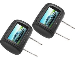 Hoofdsteun Monitor - Auto Scherm - Reis Vermaak - Dubbele Video Invoer - 9.4 Inch - Zwart