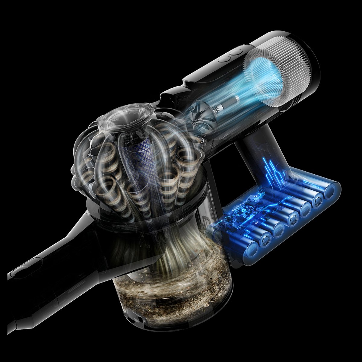 Dyson V8 Cyclone - Steelstofzuiger - Zwart/Groen - 150 Air Watts — afbeelding 3