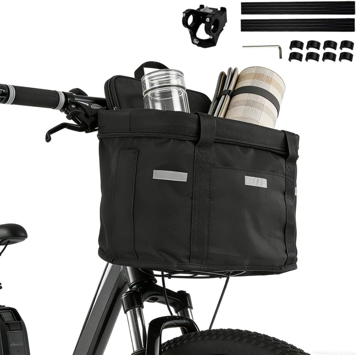 RWB® Hondenfietsmand - Fietsmand - Hondenfietskar - Zwart - 33cm x 22cm x 25cm