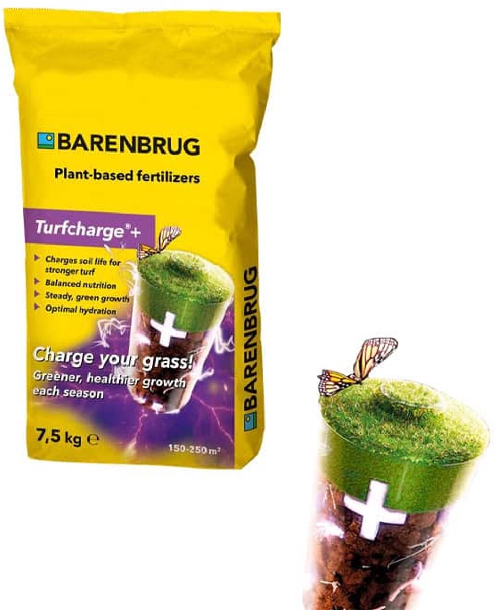 Barenbrug Turfcharge+ gazonmest NPK 12-3-6 7,5kg zak