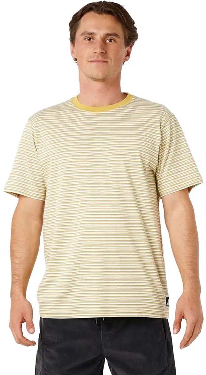 Rip Curl Aots Stripe T-shirt Met Korte Mouwen XL Man Bone