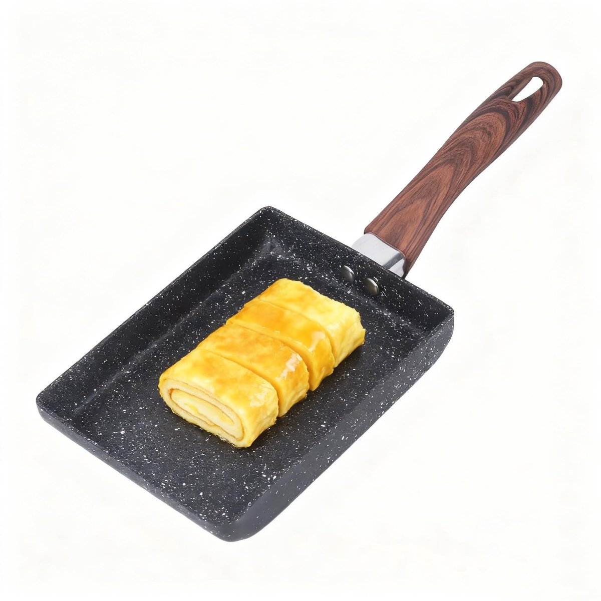 Solidchoice - Dailygoody - Tamagoyaki Pan - Japanse Omelet Pan - Multifunctioneel - Zwart - Anti-aanbaklaag - Ideaal voor Koken - Geschikt voor Gas en Elektris