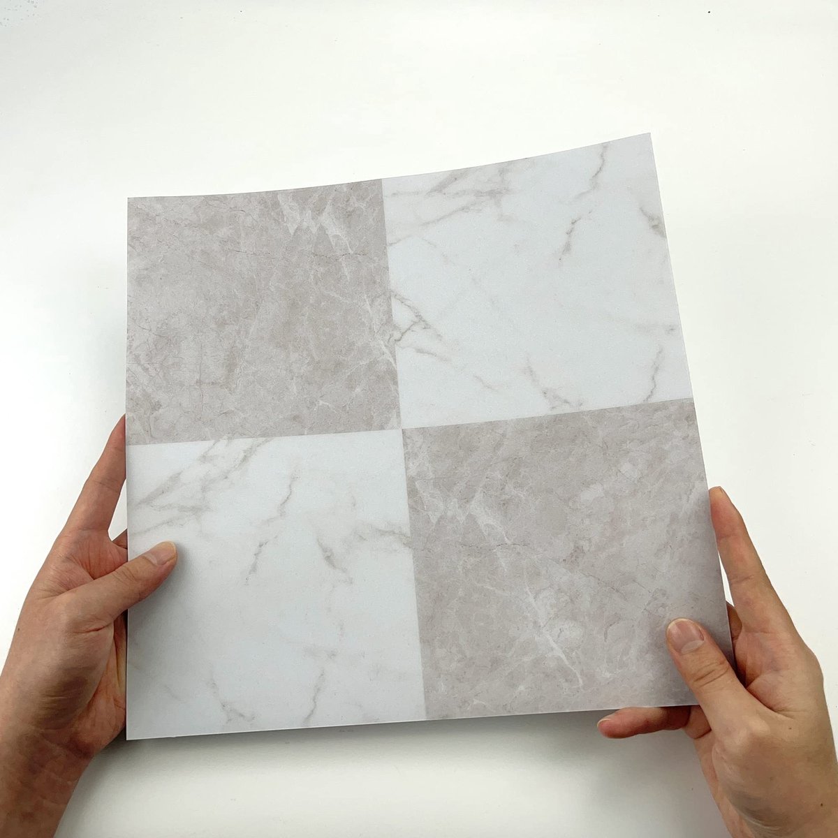 Solidchoice - Dailygoody - Vinyl Vloertegels - Waterdicht en Antislip - Zelfklevend 30x30cm - Grijs en Wit Marmer - Eenvoudige Installatie - Geschikt voor Woon