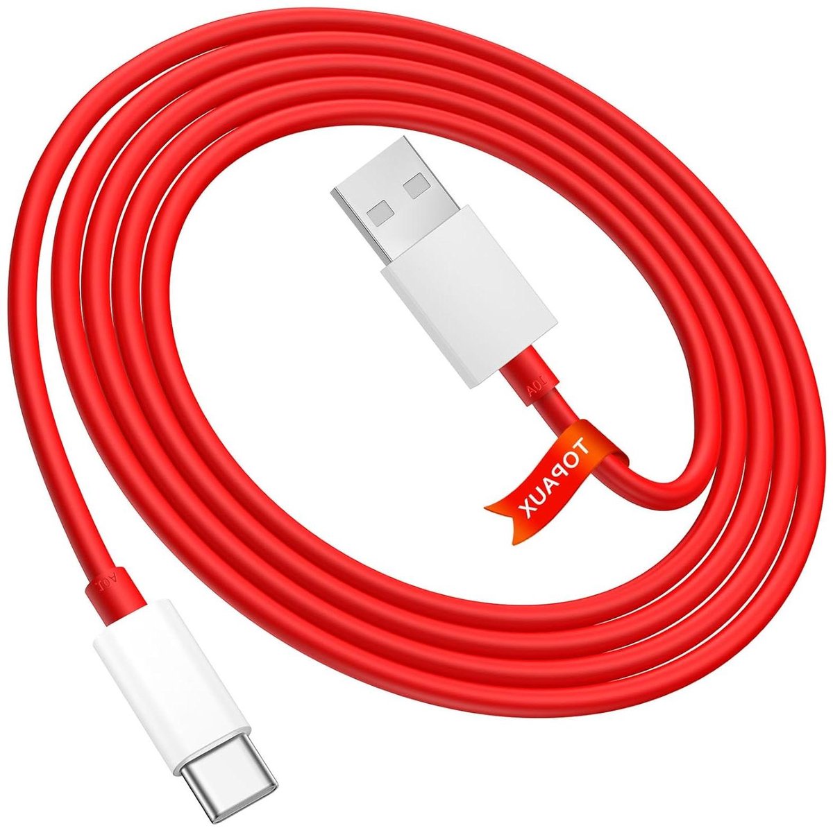 USB C Kabel - Oplaadkabel Type C - Snel Opladen - 10A Stroomsterkte - 200 cm - Rood