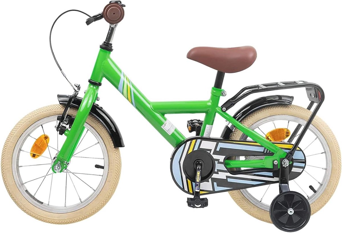 Kinderfiets 12 Inch - Loopfiets Kinderen - Leren Fietsen - Verstelbaar Stuur Zadel - 85-100 cm Hoogte - Groen