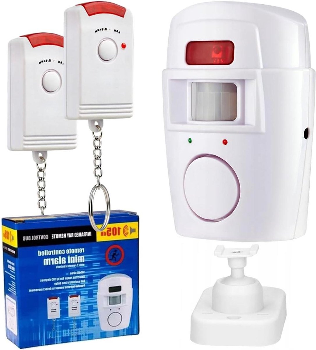 Draadloos Bewegingsmelder Alarm - Alarm Systeem - Huis Beveiligen - Snelle Detectie - 8 Meter Bereik - Wit