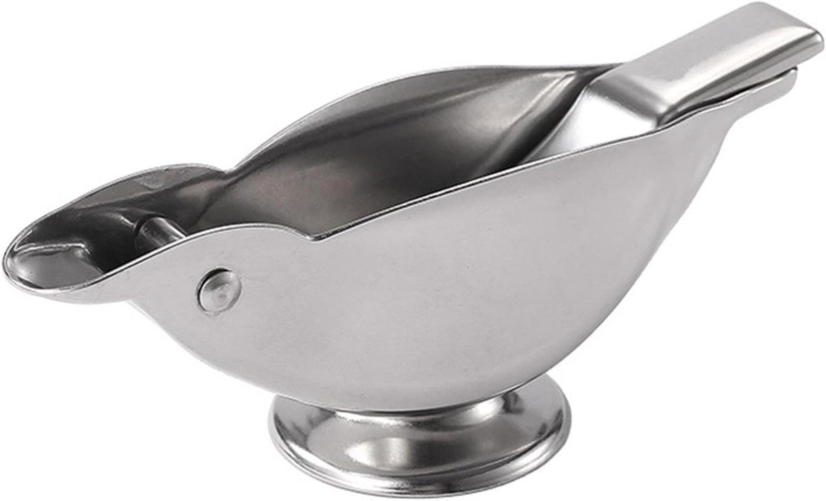 Citroenpers Vogel - Handige Sapmaker - Sap Extraheren - Ergonomische Handgreep - 12 cm - Zilver