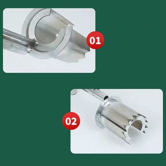 Bollen plantgereedschap - Graszoden plugger - Moeiteloos planten - Roestvrijstalen constructie - 35 x 25 x 13 cm - Zilver — afbeelding 2