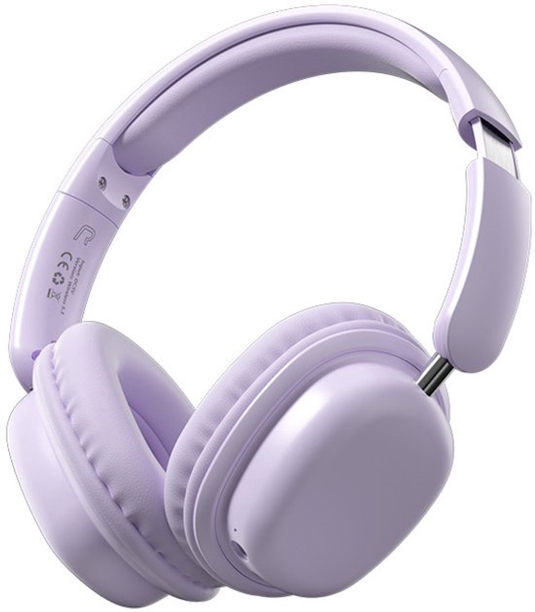 Bluetooth Koptelefoons - SY-T1 Draadloze Gaming Headset - 3D Ruimtelijk Geluid - Opvouwbaar - Paars
