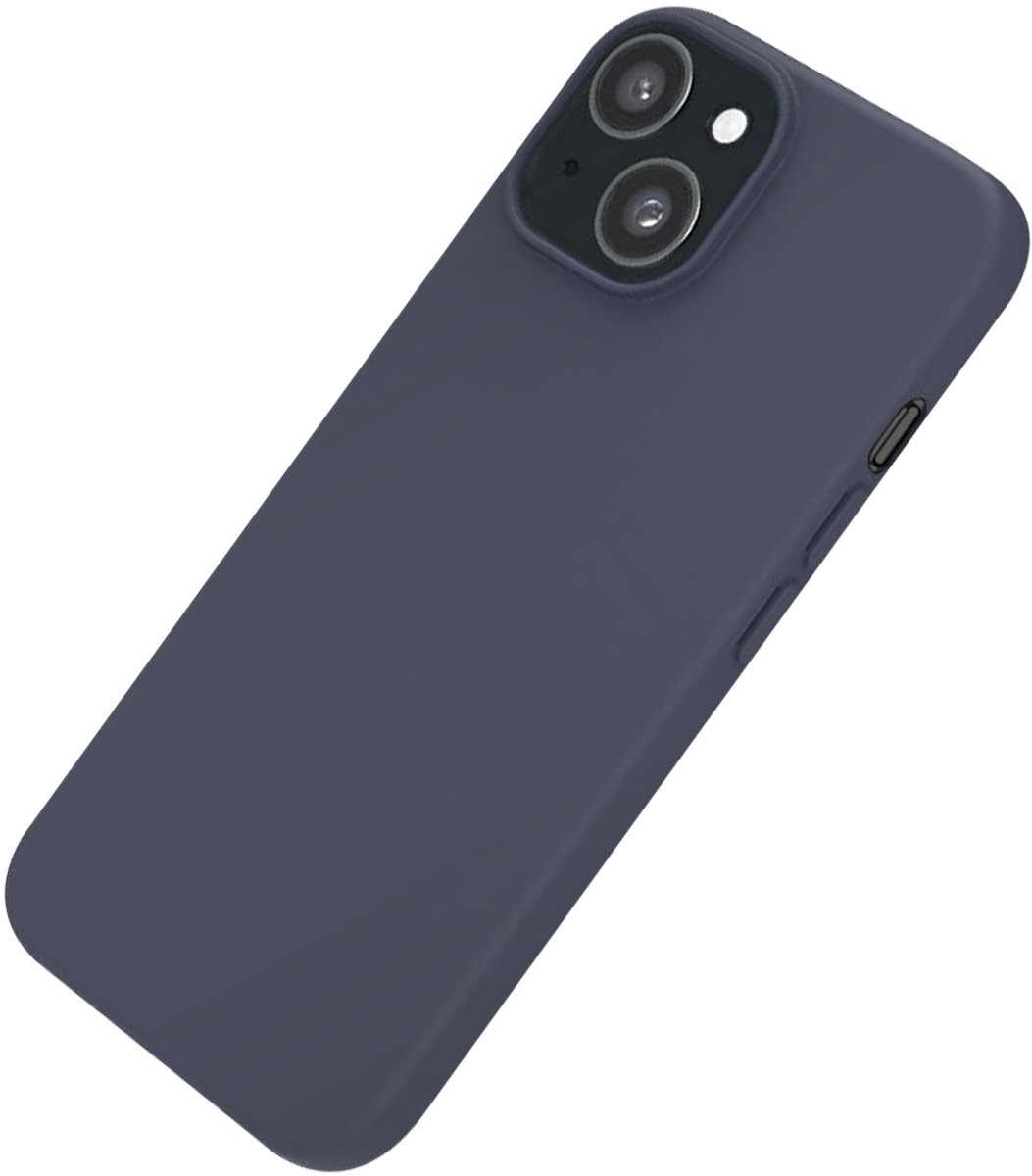 Jaym, Geschikt voor Apple iPhone 15 Plus Premium Zacht Voelend Hoesje, Blauw
