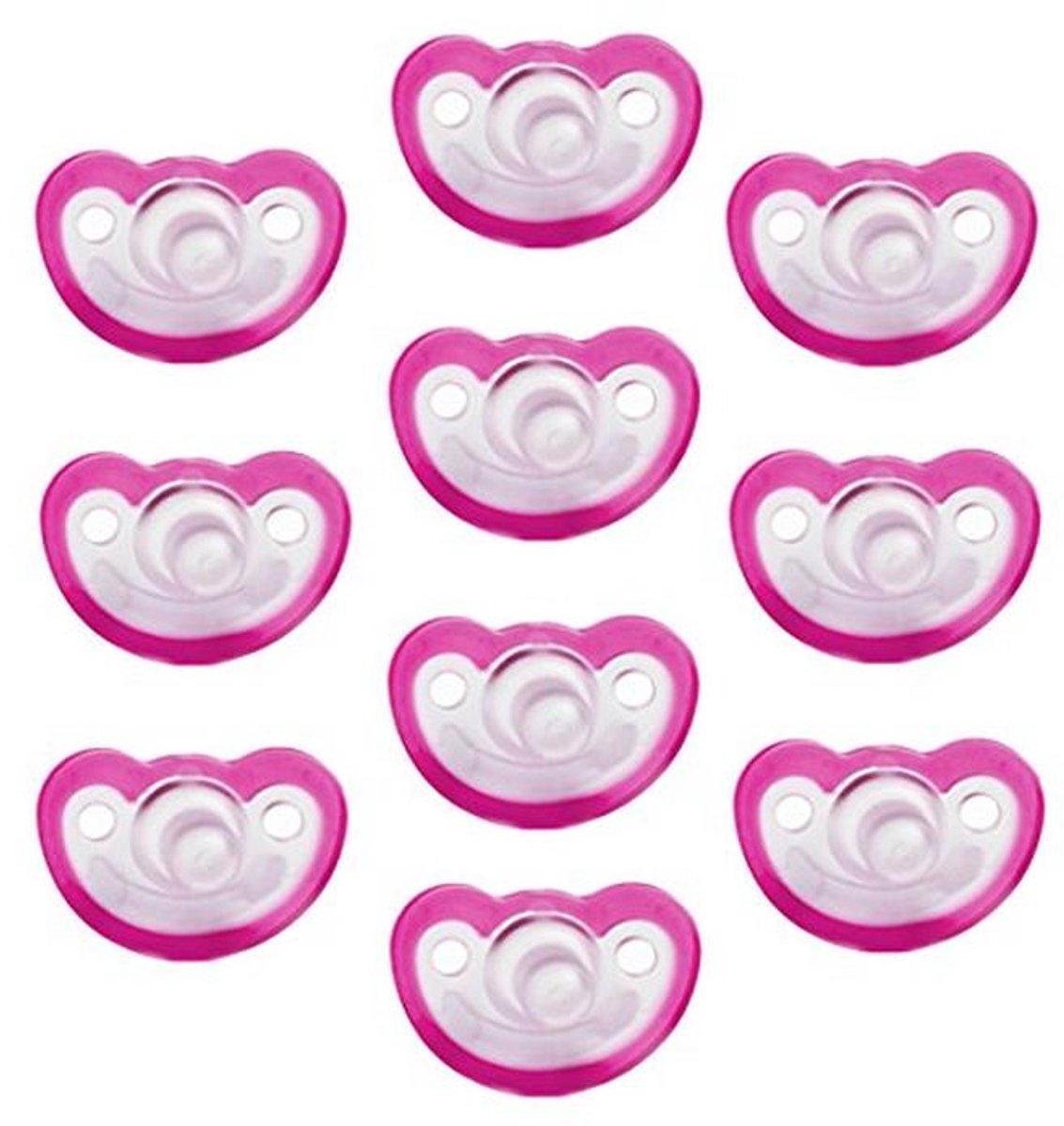 Fopspeen - Baby Speen - Baby comfort - Medische kwaliteit siliconen - 10 stuks - Roze