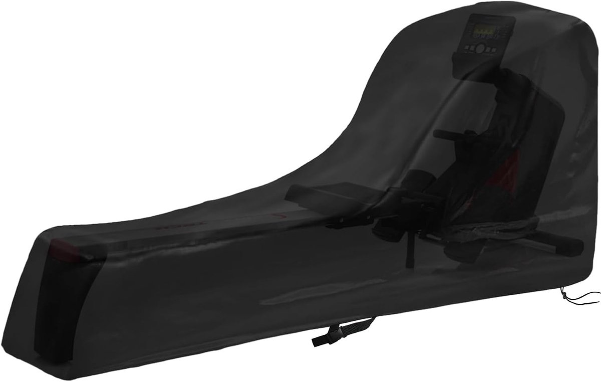 Roeitrainerhoes - Fitnessapparaten Beschermhoes - Apparatuur Beschermen - Waterdicht Oxford Materiaal - 241 x 61 x 101 cm - Zwart