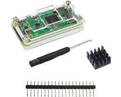 Transparante beschermhoes met koellichaam en pin header voor Raspberry Pi Zero W