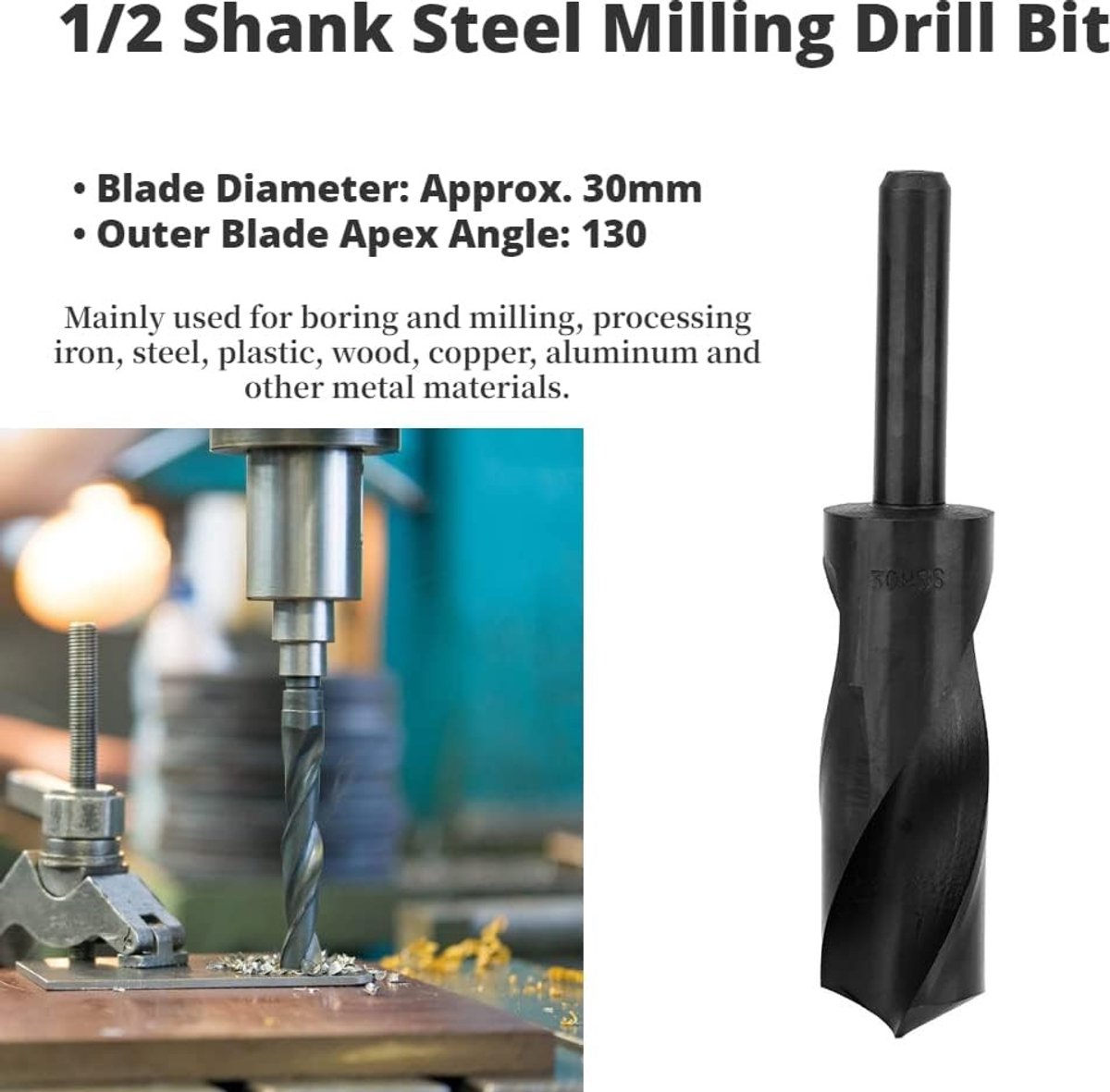 Dailygoods- Boor 25mm/30mm - HSS Boor - Schokbestendig - Voor Hout/Metaal - Precisie Snijkop - Duurzaam Gebruik - Boorbit