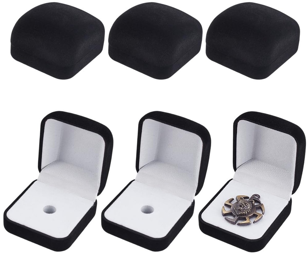 Dailygoods- Sieradenbox 6 Stuks - Fluwelen Opbergdozen - Geschenken - Vierkante Dozen - Voor Broches/Halskettingen - Luxe Uitvoering - Opbergdoos