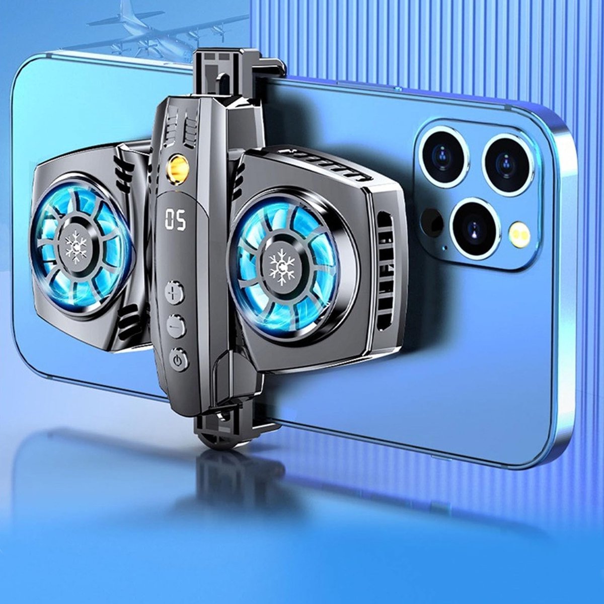 Dailygoods - Telefoonkoeler - Mobiele Telefoonkoelventilator - Dual-core Halfgeleiderkoeli