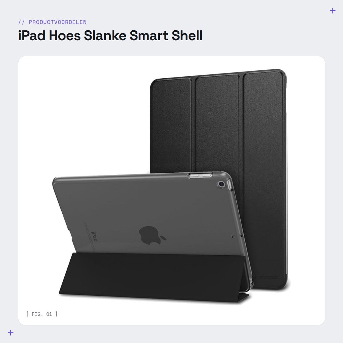 Dailygoods - iPad Hoes - Slanke Smart Shell Cover - Auto Wake/Sleep - Zwart - Frosted Back Protector - Geschikt voor 9.7 Inch iPad - Lichtgewicht en D...