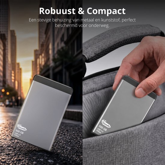 MrGoods Externe Harde Schijf 500GB Pro - USB 3.0 - 2.5 inch HDD - Metaal/Kunststof Behuizing - Zwart van MrGoods — afbeelding 5
