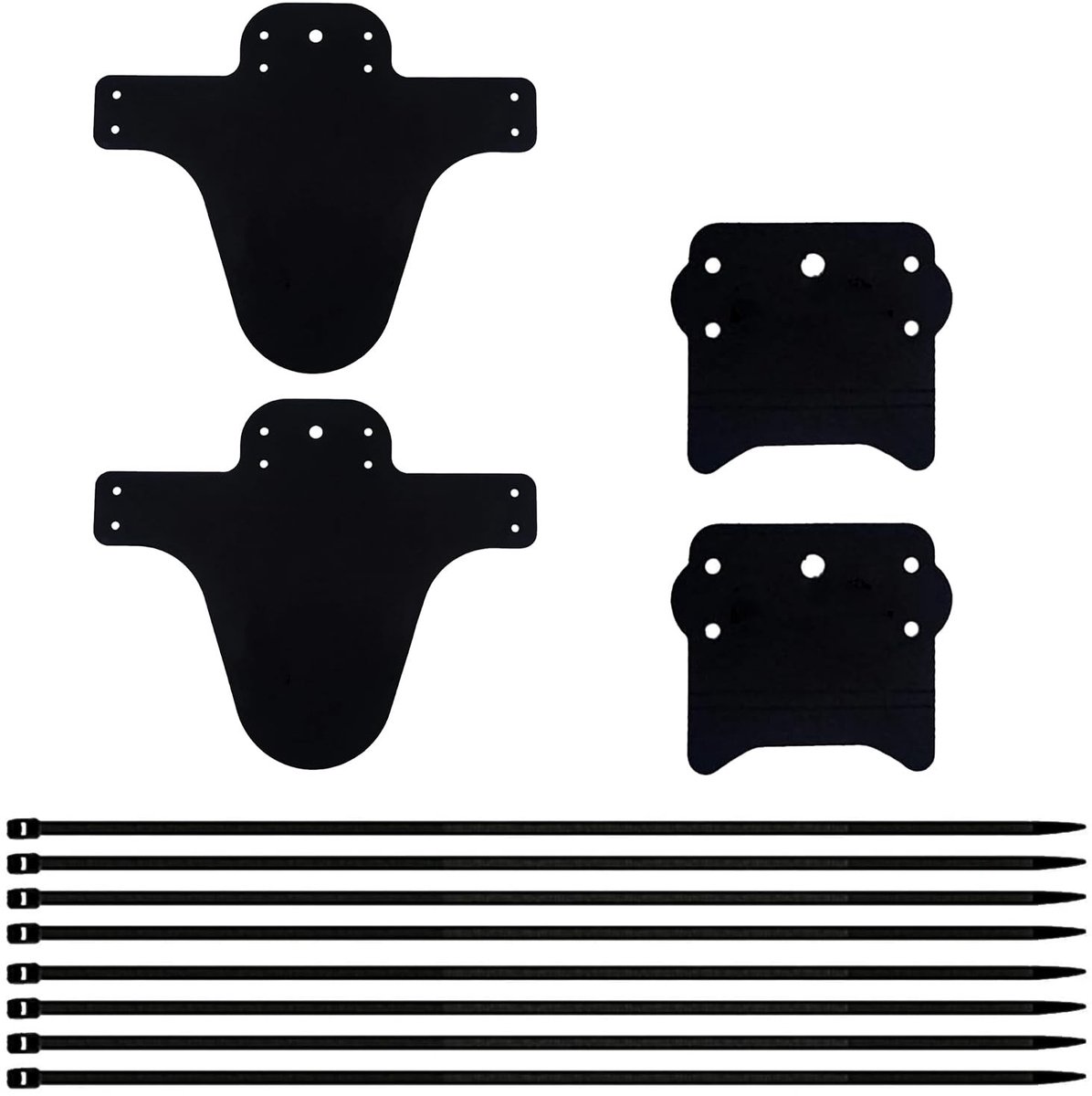 Dailygoods- Modderguard Set van 2 - Voor Mountainbike - Verstelbaar - Lichtgewicht - Duurzaam - Bescherming tegen Modder en Spetters - Fenders