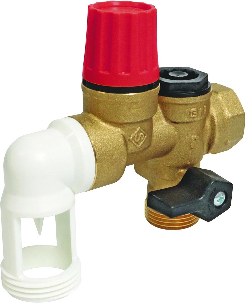 Veiligheidsgroep CV - Waterbeveiliging - Verwarmingssysteem - Voor agressief water - 21 x 17 x 4 cm - Grijs
