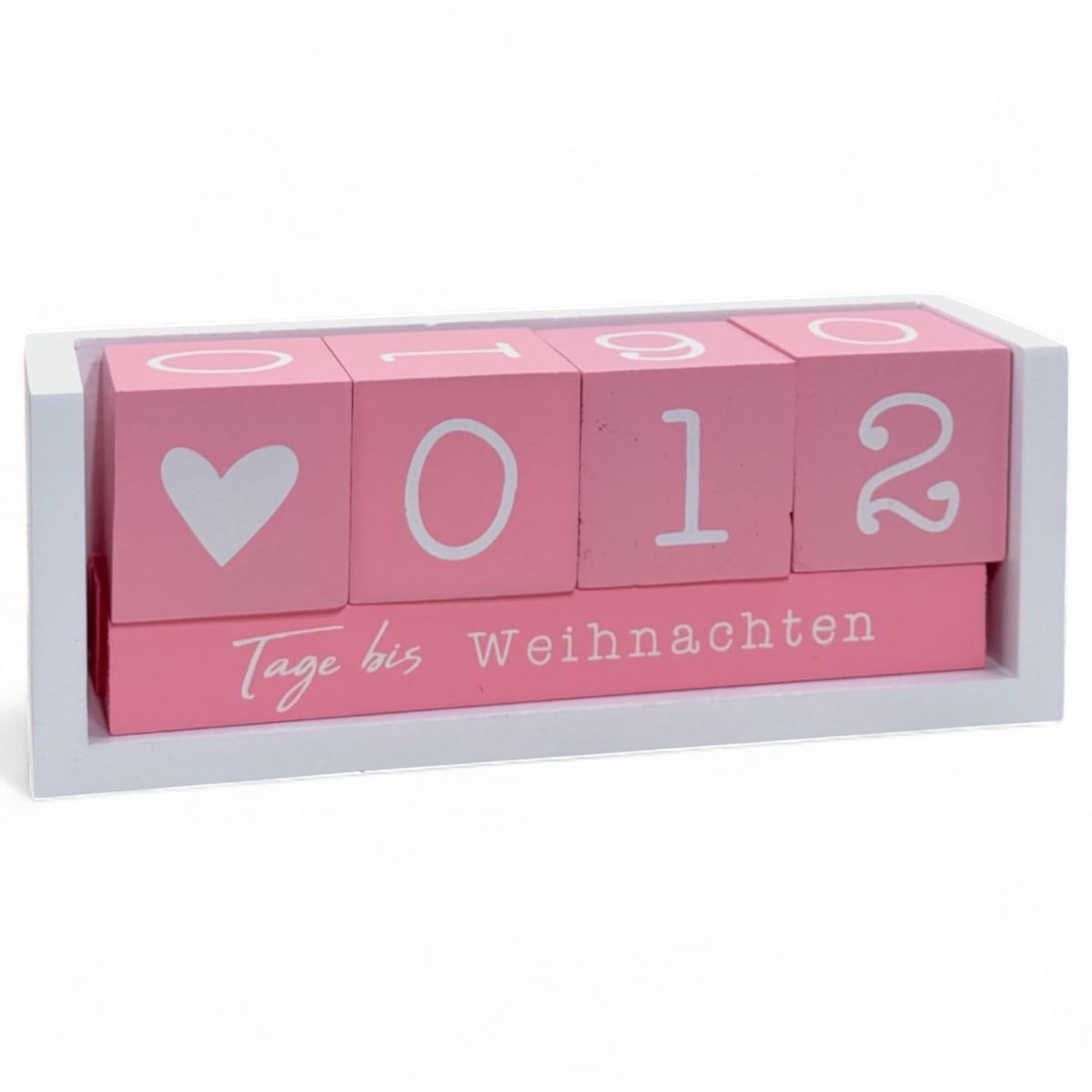 Dailygoods- Aftelkalender Zwangerschap - Houten Countdown Kalender met 4 Dobbelstenen - 432 Dagen Aftellen - Bruiloft/Verjaardag/Examen - Hoogwaardig Hout - Eenvoudig in Gebruik