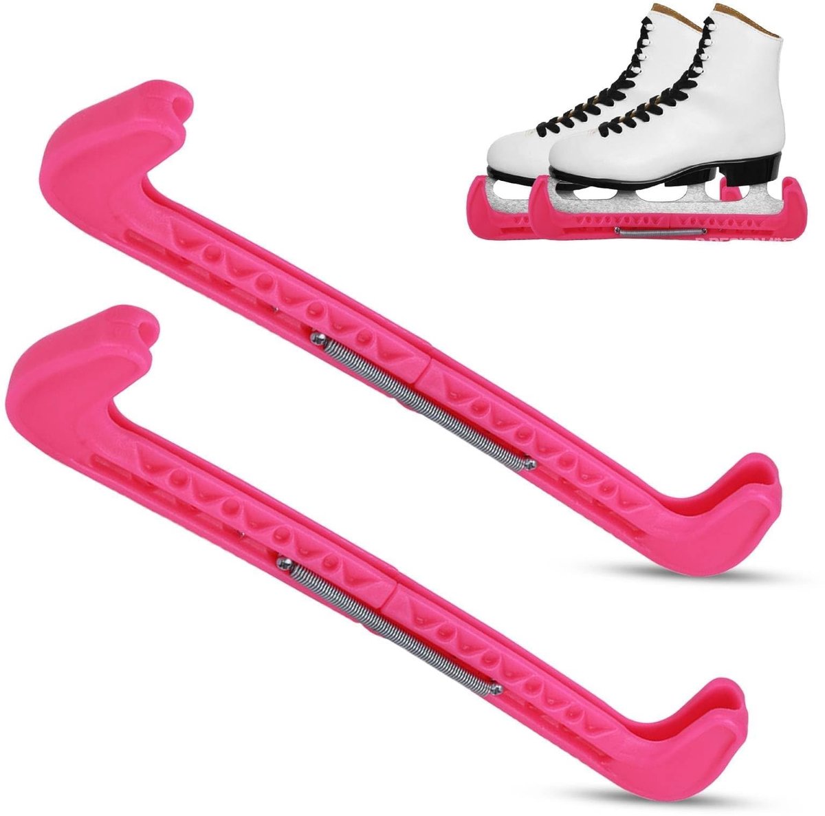 Dailygoods- Schaatsbeschermers Verstelbaar - 2 Stuks - Kunstschaatsen/Ijshockey - ABS-Materiaal - 31x6x1.8 cm - Lichtgewicht 210 gram - Schaatsbescherming