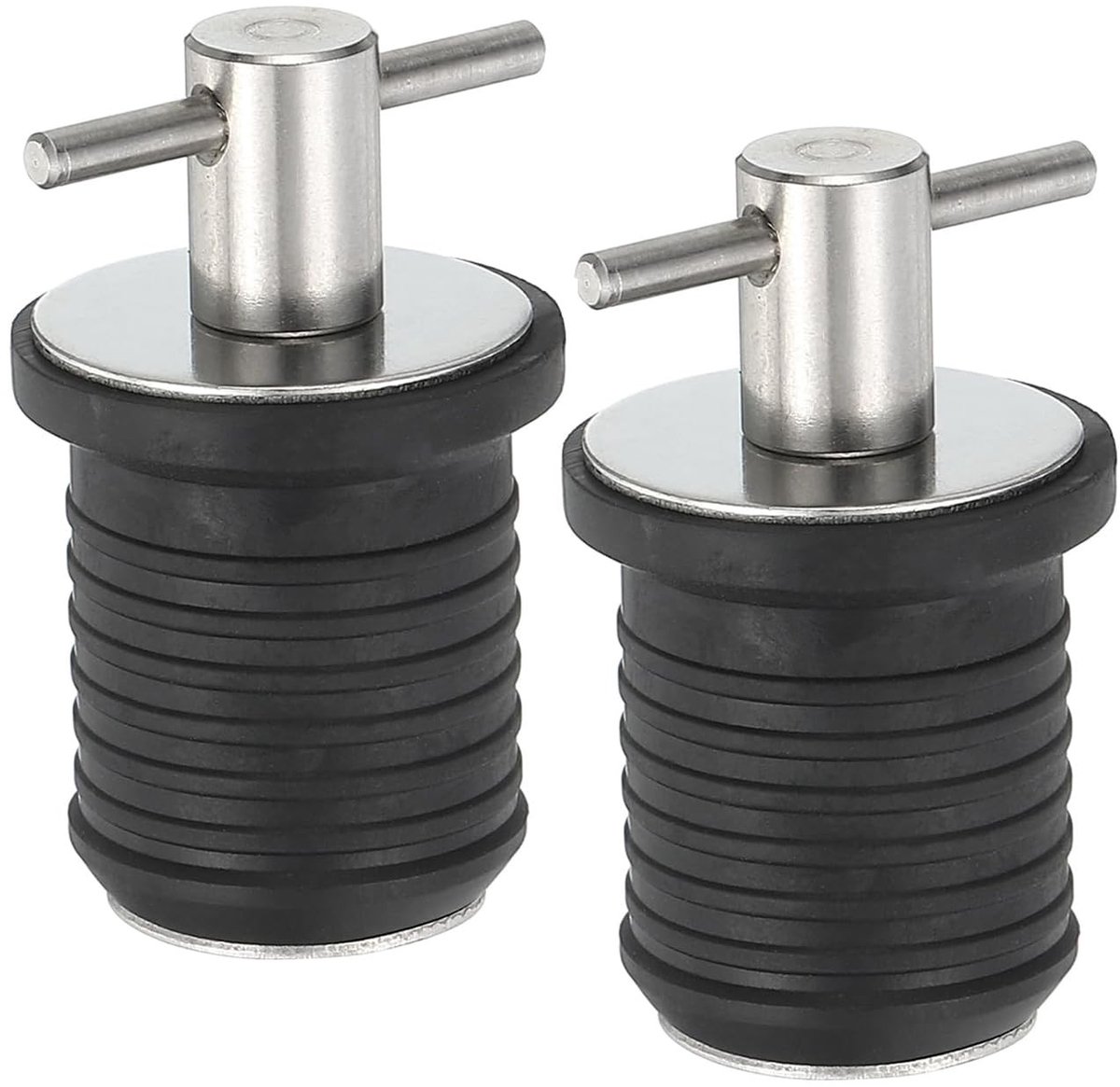 Dailygoods- Bootafvoerplug Waterdicht - Afvoerstop - Korfplug - Afvoerplug Gootsteen - Afvoerplug zonder Overloop - 2 Stuks - 25 mm Diameter