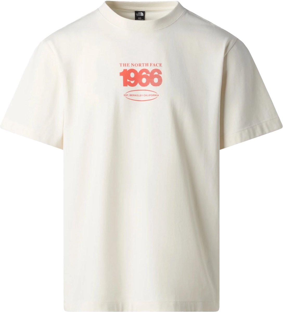 The north face track relaxed t-shirt in de kleur ecru. Creme