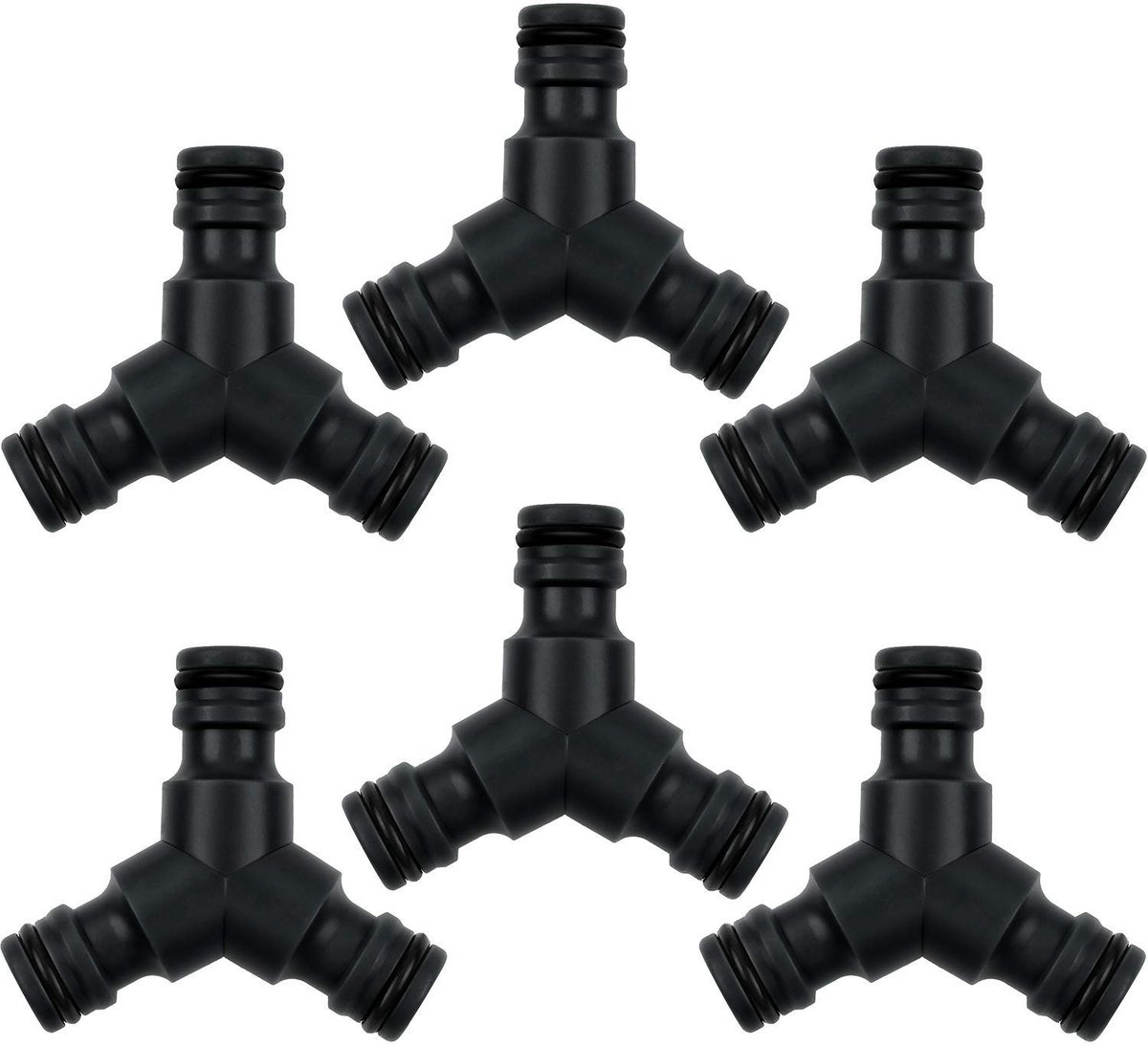 Dailygoods- Slangverdeler 10 Stuks - Y-Stuk Verbinder - Tuinslang Splitter - Slang Aftakking - Robuust ABS Kunststof - Geschikt voor 1/2 Inch Slang - Slangconnector