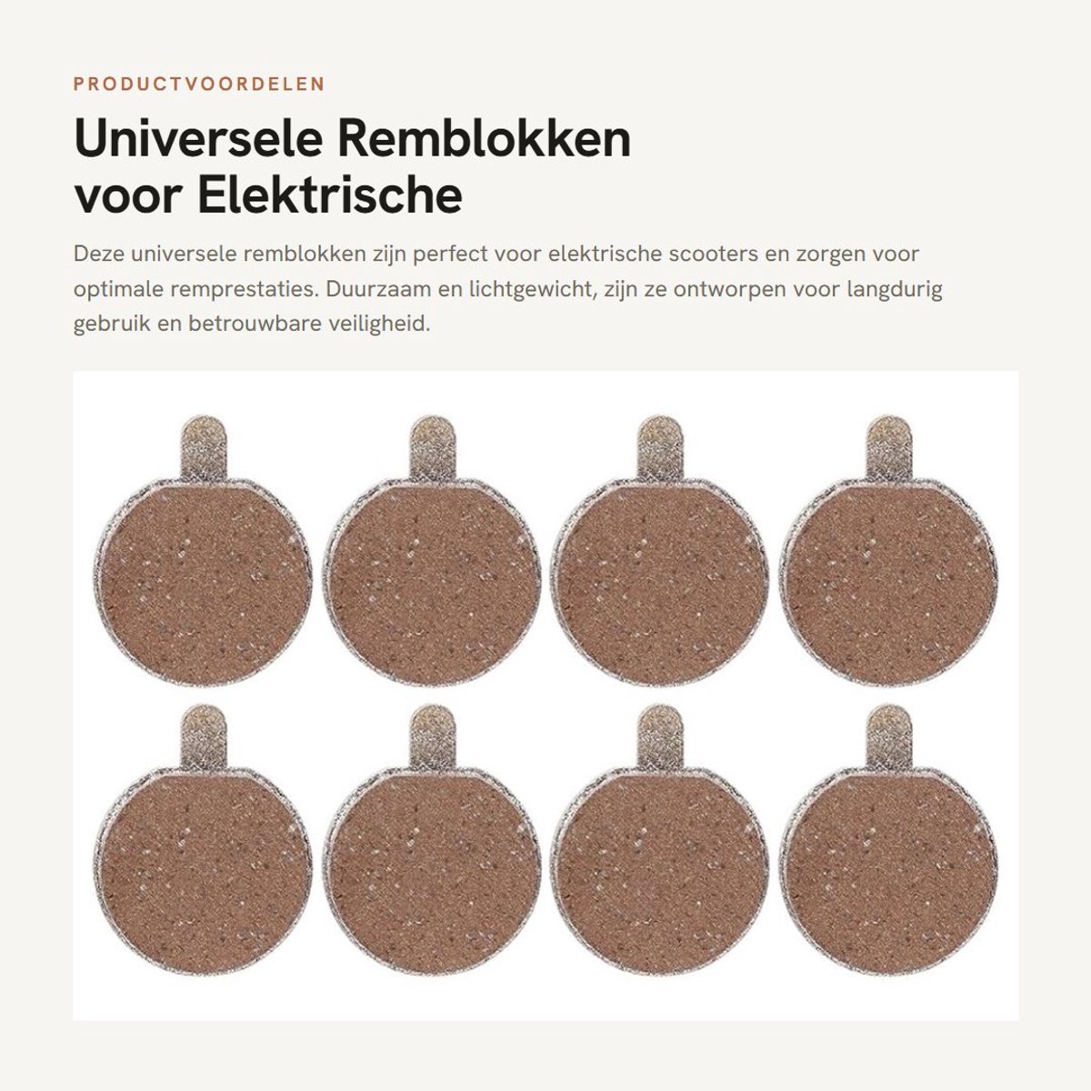 Dailygoods - Universele Remblokken voor Elektrische Scooters, 4 Paar