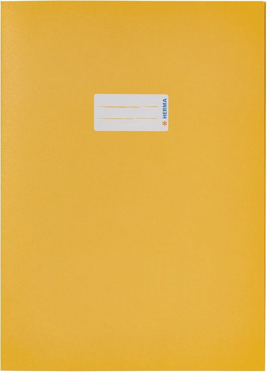 Papier Beschermer - Boekomslag Schriften - Schoolwerk Beschermen - Gemaakt van Oud Papier - DIN A4 - Geel