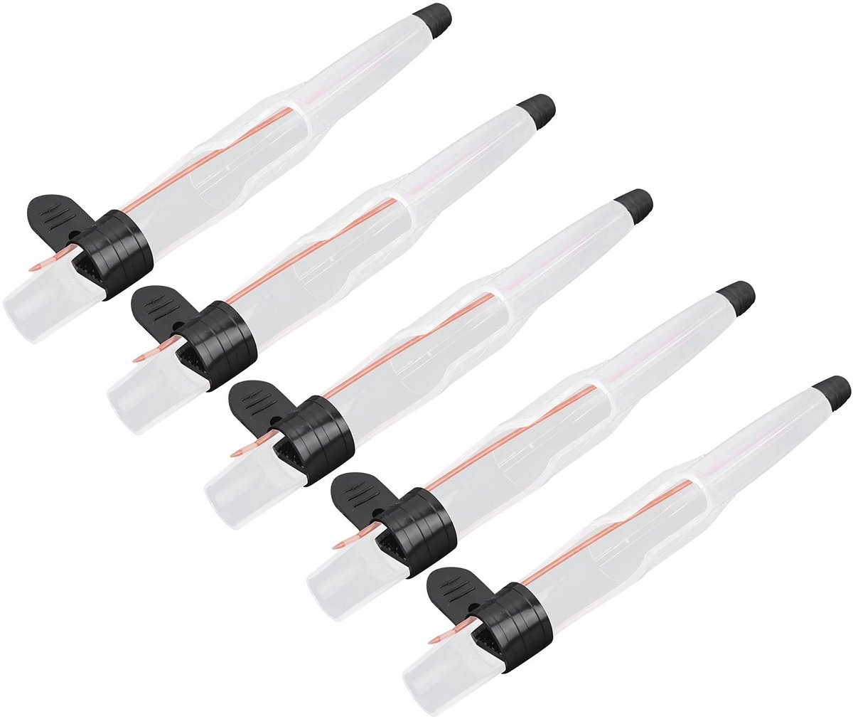 Dailygoods- Hengelkap Verstelbaar - 5 Stuks - Lichtgewicht Kunststof - Bescherming Hengelpunt - Geschikt voor Alle Hengels - Handig in Gebruik - Hengelbescherming