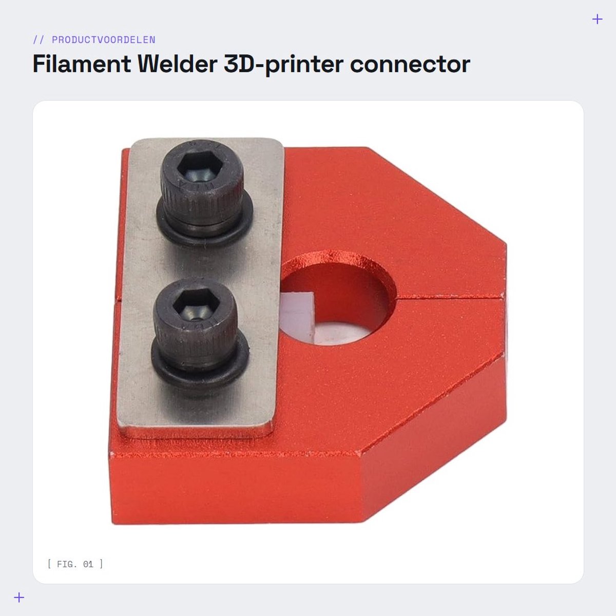 Dailygoods- Filament Welder - 1,75 mm Connector - Geschikt voor ABS/PLA/PETG - Hoogwaardig Aluminium - Eenvoudig te Installeren - Hoge Efficiëntie - 3D-printer Connector