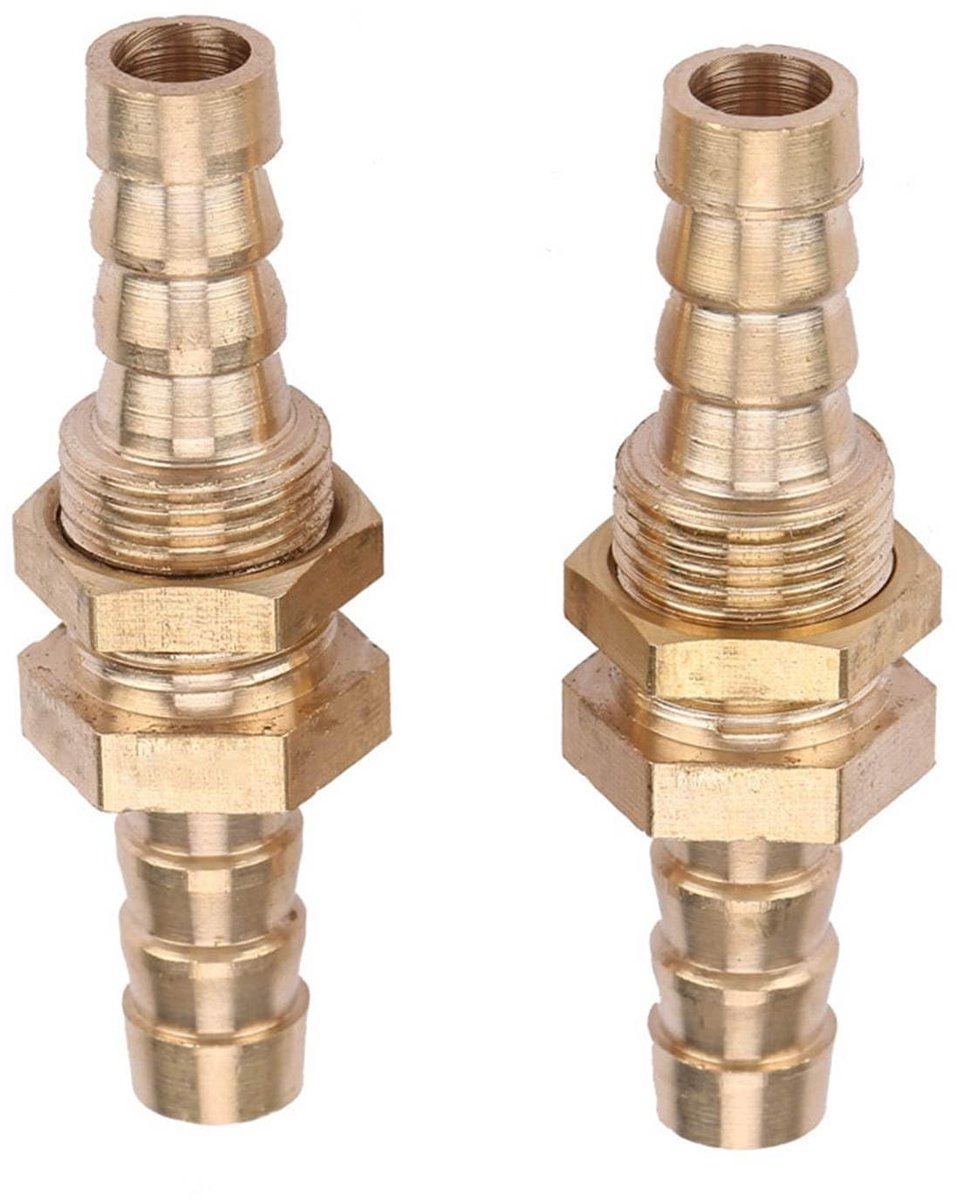 Dailygoods- Barb Fitting 6 mm - Messing Schot Fitting - Koppeling - Slang Barb Fittings - Duurzaam - Eenvoudige Installatie - Bulkhead Fitting