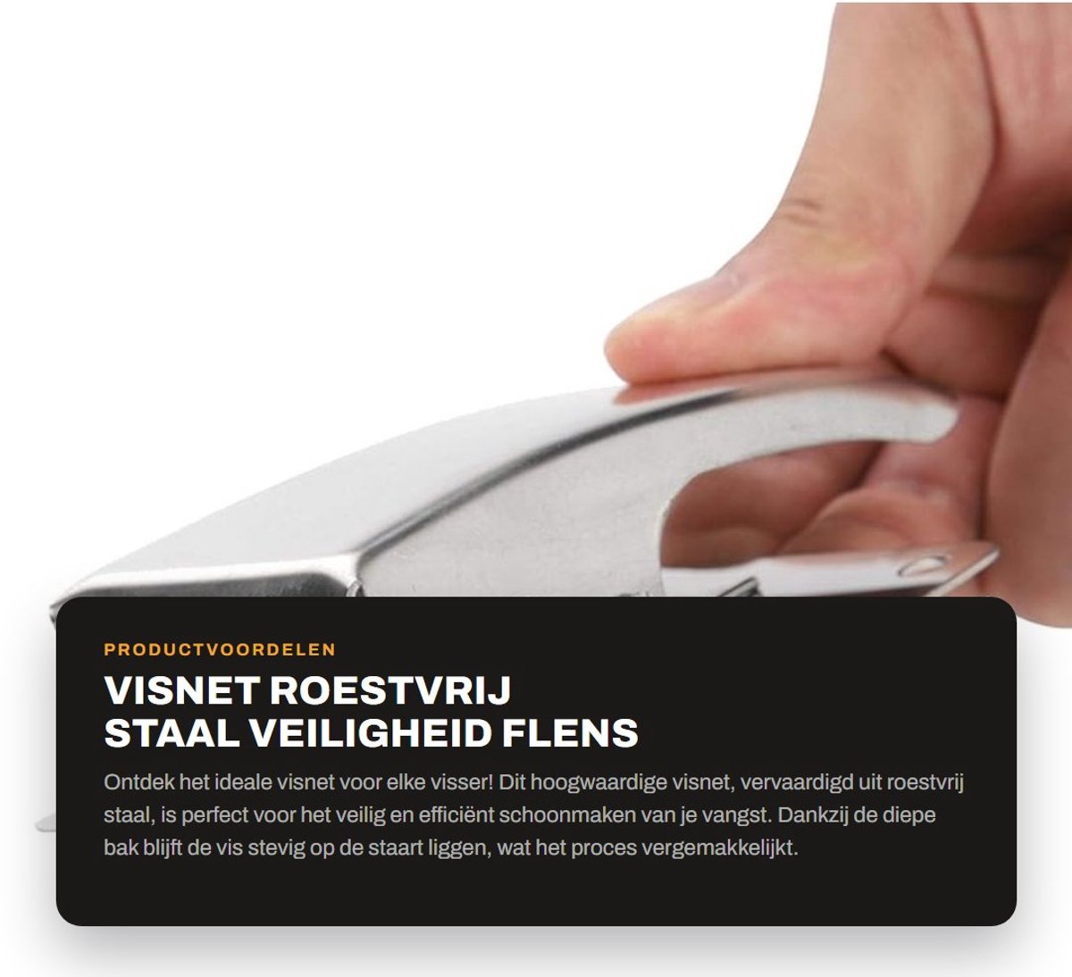 Dailygoods- Visnet Veiligheidsflens van Roestvrij Staal - Visstaartklem - Montageschroef - Duurzaam - Corrosiebestendig - Eenvoudig te Reinigen - Vishouder