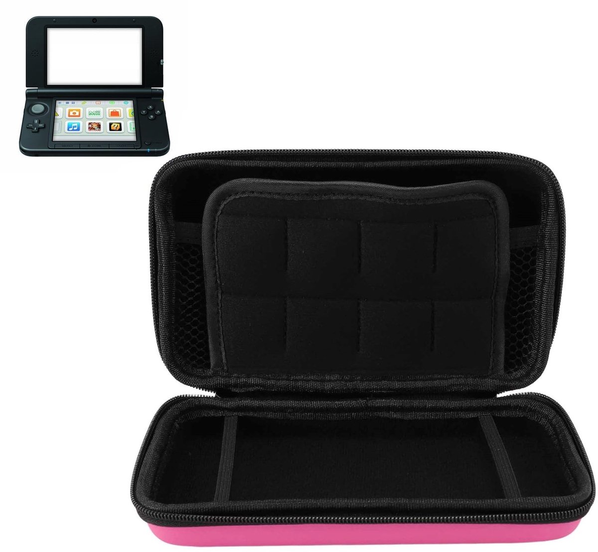 Dailygoods- Draagtas Waterdicht - Harde Beschermhoes - 8 Gameslots - Geschikt voor 3DS XL/LL - Zacht Gevoerde Scheidingswanden - Ideaal voor Reizen - Game Tas