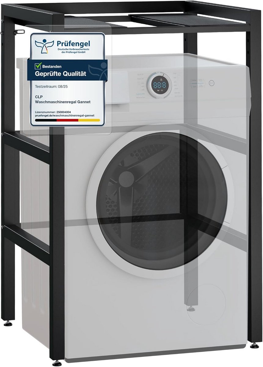 Wasmachinerek - Wastoren - Ruimte besparen - Verstelbare breedte - Tot 110 cm - Zwart