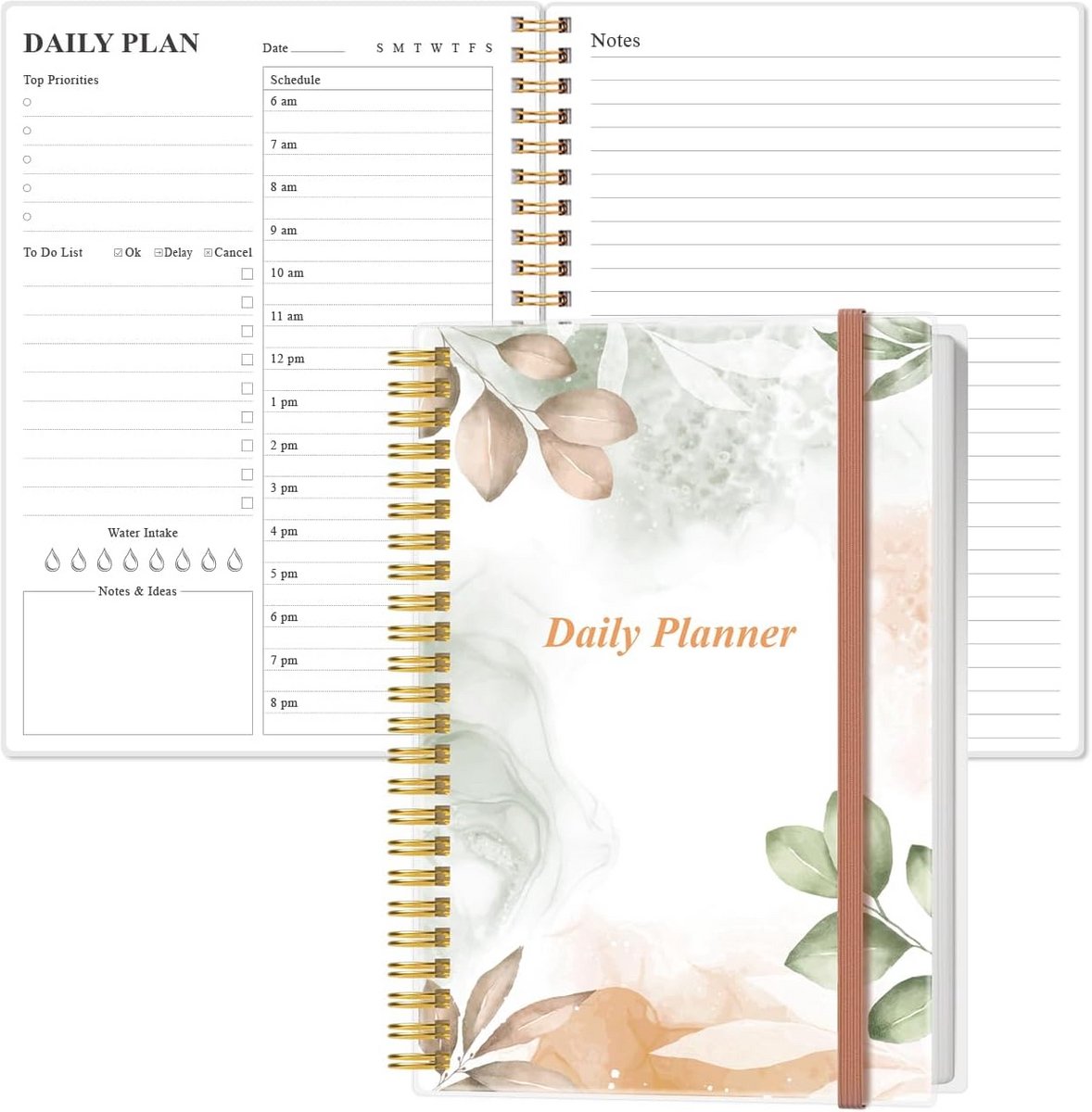 Dagelijkse Planner - Agenda Notitieboek - Taken Plannen - OngeДатат - A5 Formaat - Rozenblad