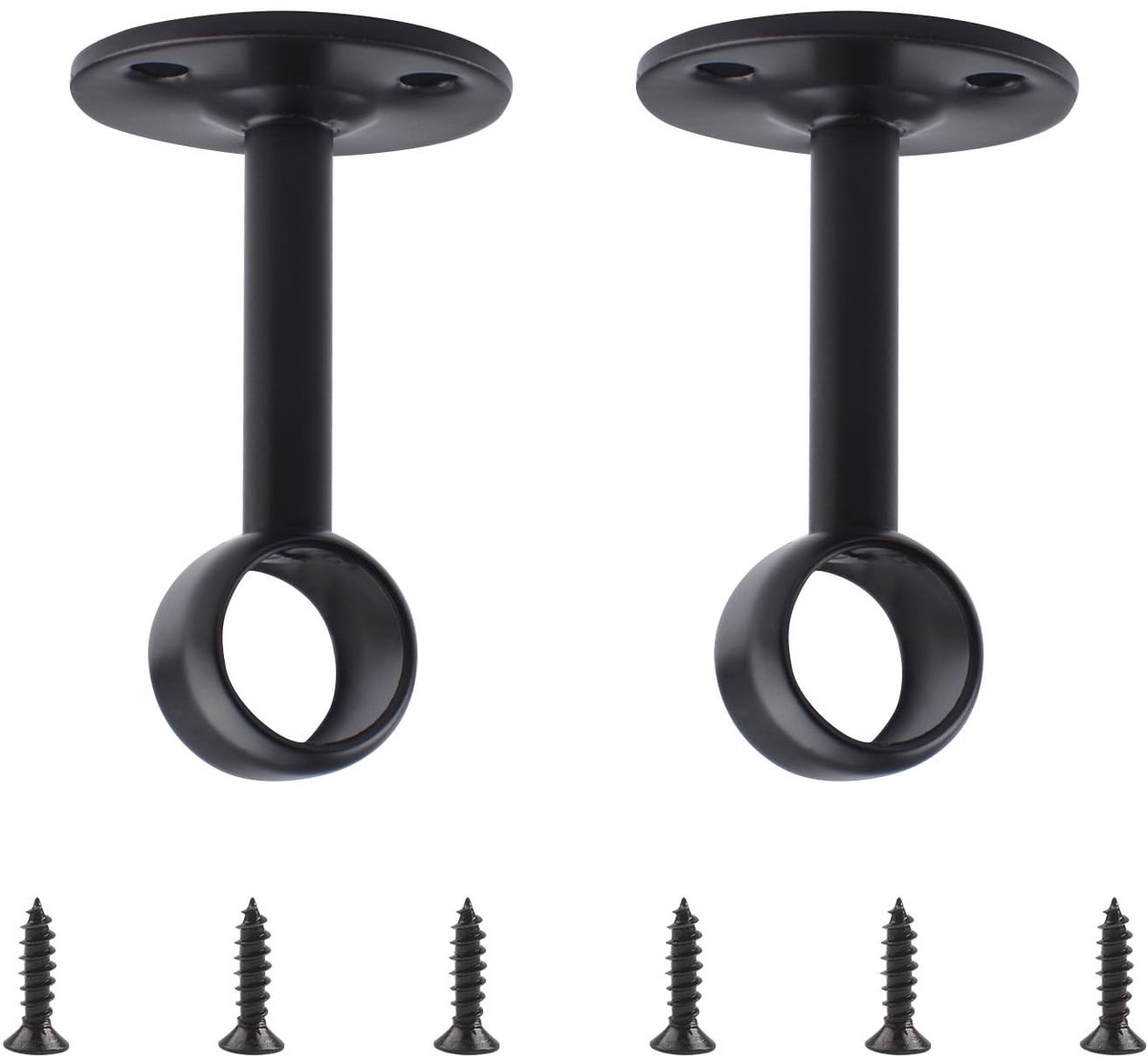 Dailygoods- Gordijnroedehouder Zwaar - Plafondgordijnroedehouder - Plafondmontagebeugel - Kaststanghouder - Roestvrij Staal - Binnendiameter 16 mm - Gordijnbeugel