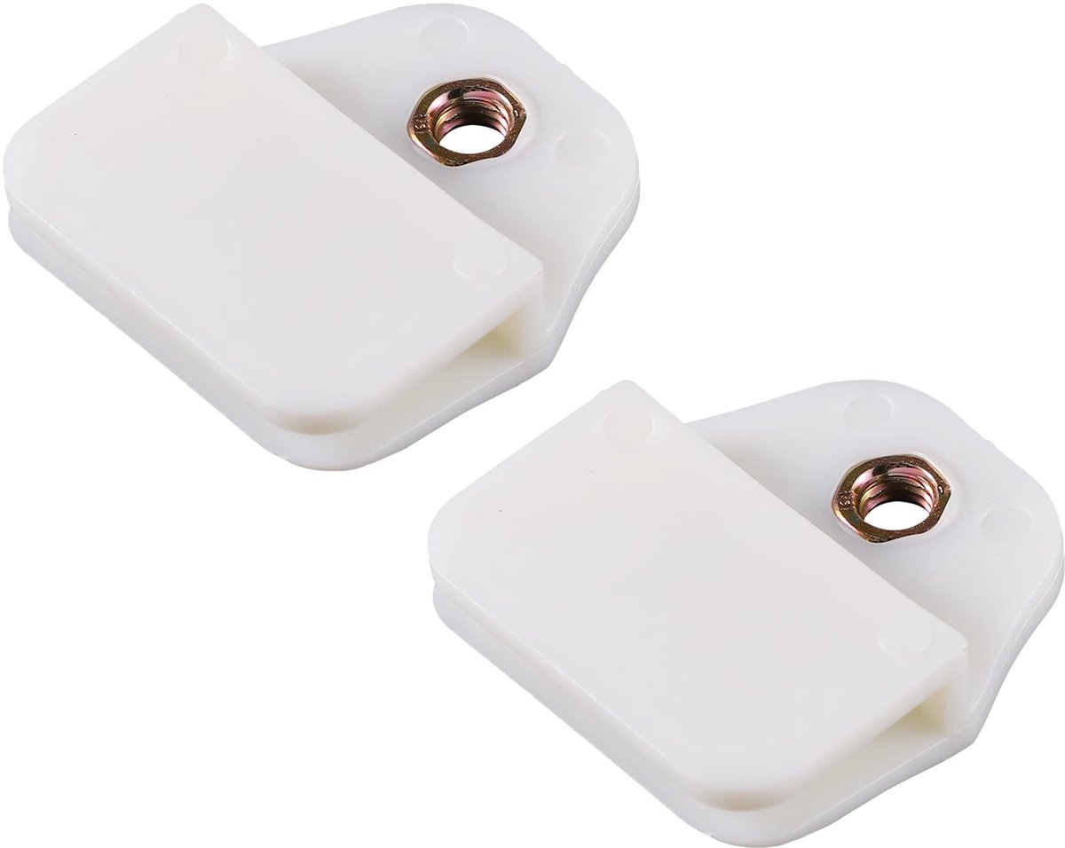 Dailygoods- Glaskanaalbevestigingsclip Universele Pasvorm - 2 Stuks - Kunststof - Wit - 40x43x11mm - Eenvoudige Installatie - Raamclip