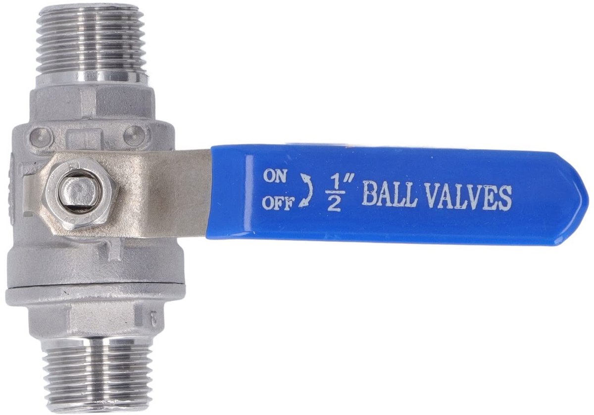 Dailygoods - Kogelventiel Mannelijk voor Water en Gas 1/2 inch