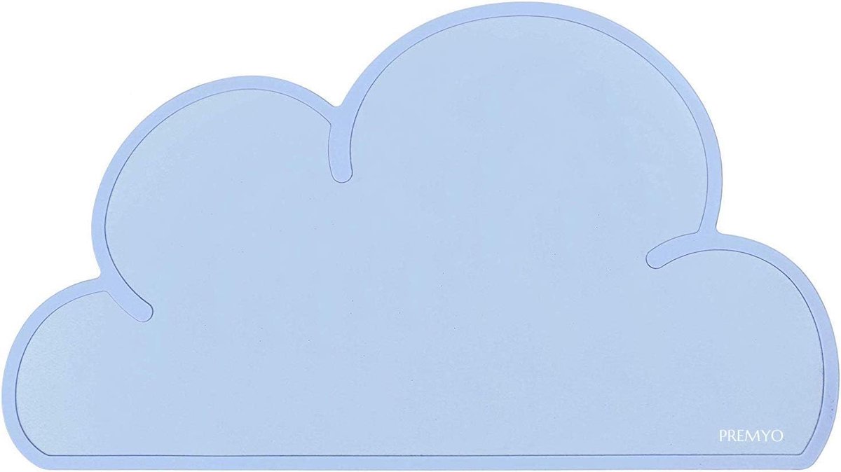 Kinder Placemat - Tafelonderlegger Baby - Eettafel Beschermen - Antislip en Vaatwasserbestendig - 47.5 x 26.5 cm - Blauw